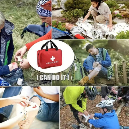 Outdoorzees 173pcs First Aid Kit red portable bag for outdoor camping hiking emergency supplies on Tampa Home & Garden Store