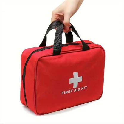 173pcs First Aid Kit bag Outdoorzees red with black handles for outdoor use on Tampa Home & Garden Store