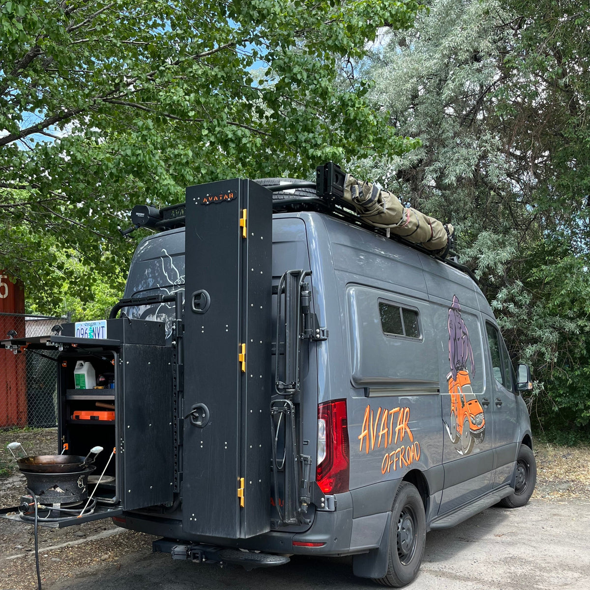 Avatar Mega Storage Box roof-mounted black storage on roof rack avatar offroad on Tampa Home & Garden Store