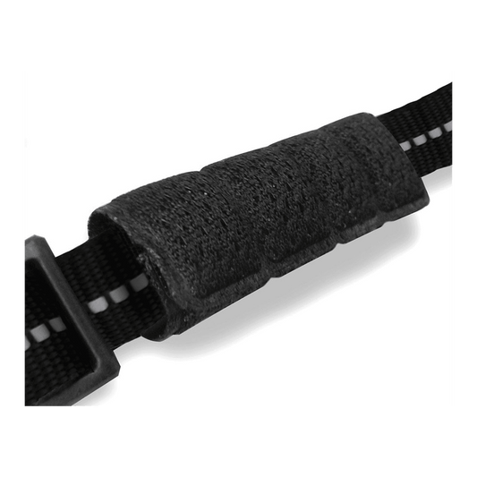 Race Days Black bicycle helmet strap by Melon Helmets USA, textured black nylon on Tampa Home & Garden Store