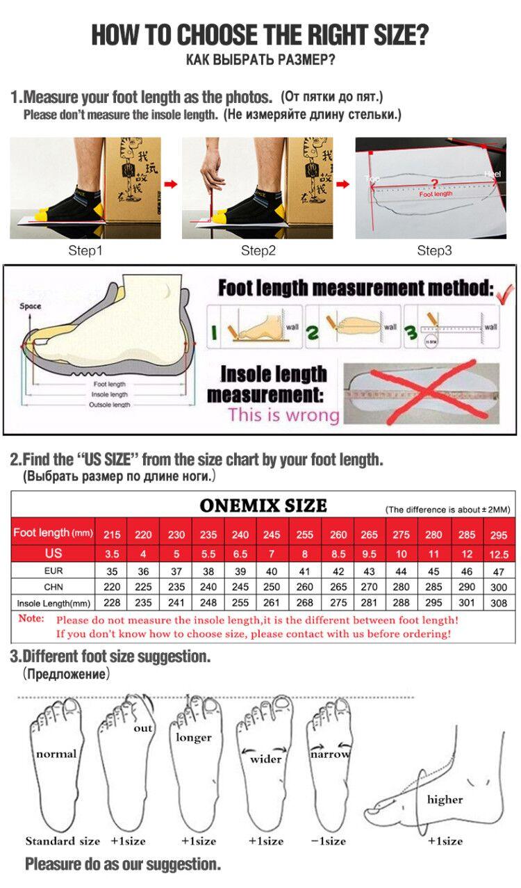 Stevvex men blue running shoes size guide infographic with foot length chart on Tampa Home & Garden Store
