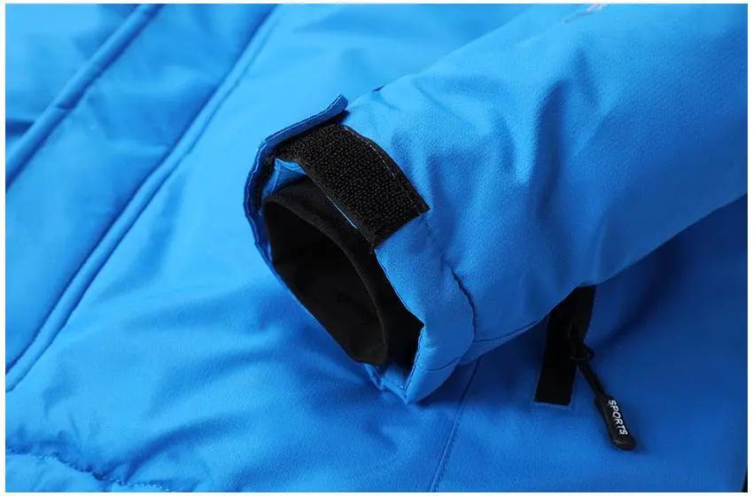 Men's Blue Winter Outdoor Jacket Waterproof