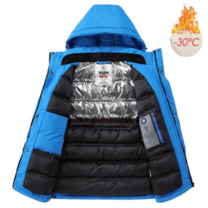 Men's Blue Winter Outdoor Jacket Waterproof