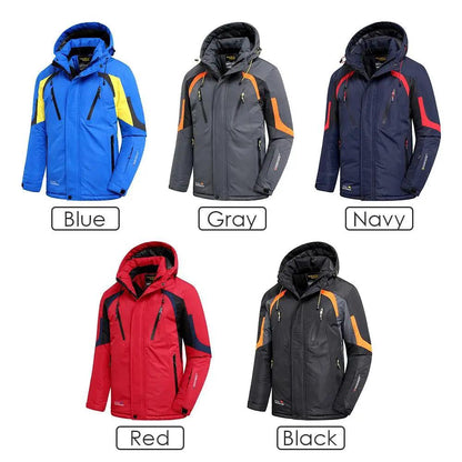 Men's Blue Winter Outdoor Jacket Waterproof