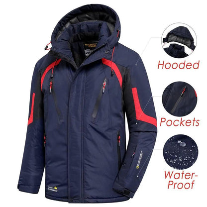 Men's Blue Winter Outdoor Jacket Waterproof