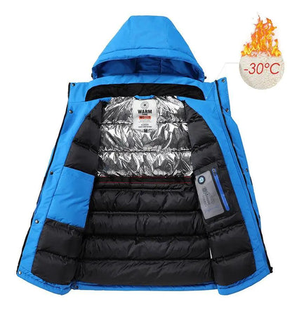 Men's Blue Winter Outdoor Jacket Waterproof