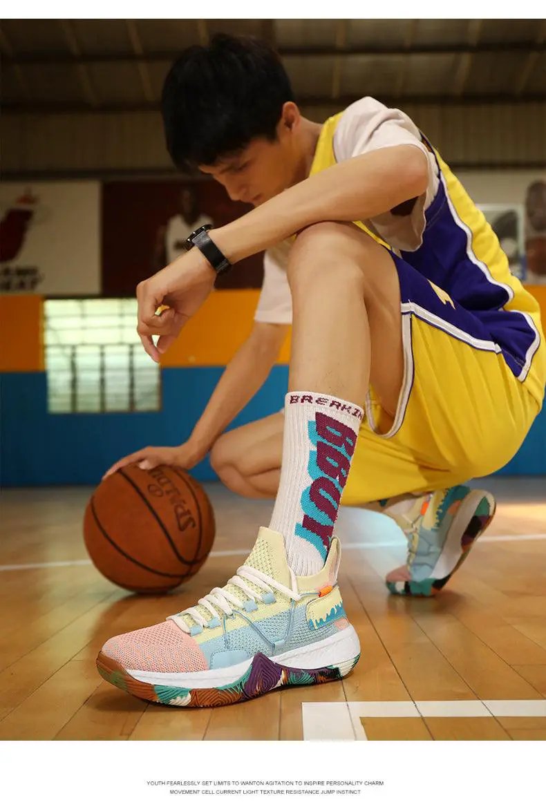 Men's Breathable Basketball Shoes High Top