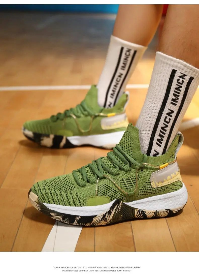 Men's Breathable Basketball Shoes High Top