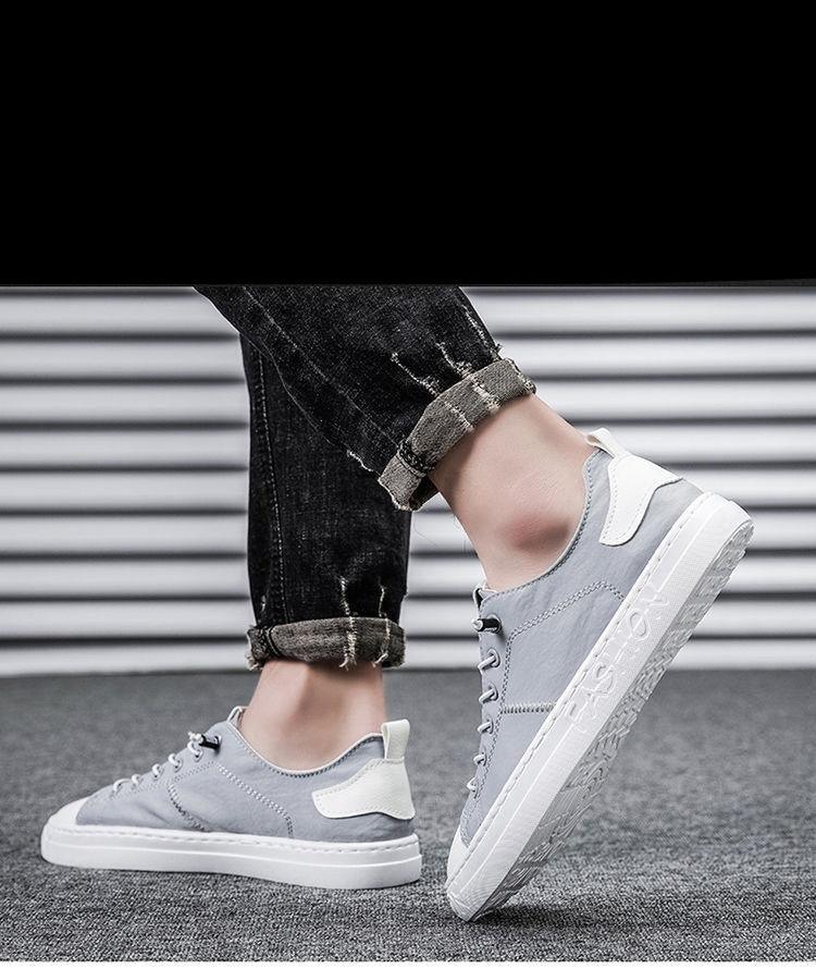 Stevvex light blue canvas sneakers with white sole, lace-up low-top casual walking shoes on Tampa Home & Garden Store
