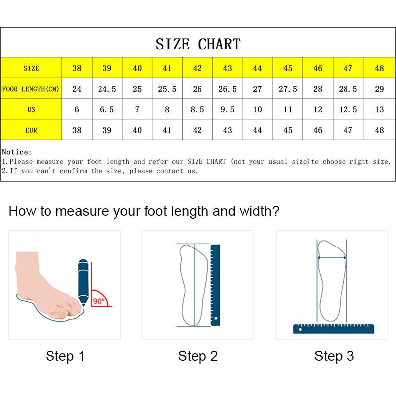 Stevvex ST85SH2253IUG white sneakers size chart with foot length/width measurement steps 1-3 on Tampa Home & Garden Store