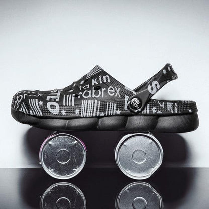 Stevvex men's camouflage slip-on sandals with a chunky black sole and adjustable strap on Tampa Home & Garden Store