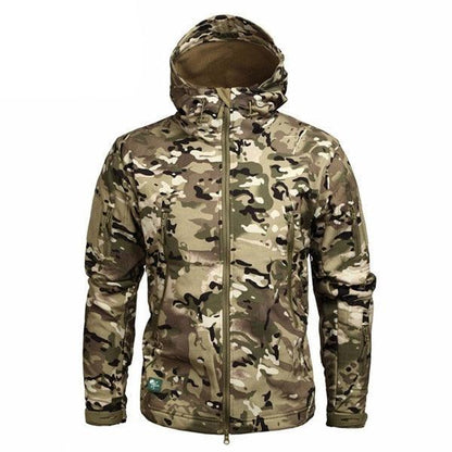 Stevvex men's green camouflage windbreaker jacket with hood, water-resistant, lightweight on Tampa Home & Garden Store
