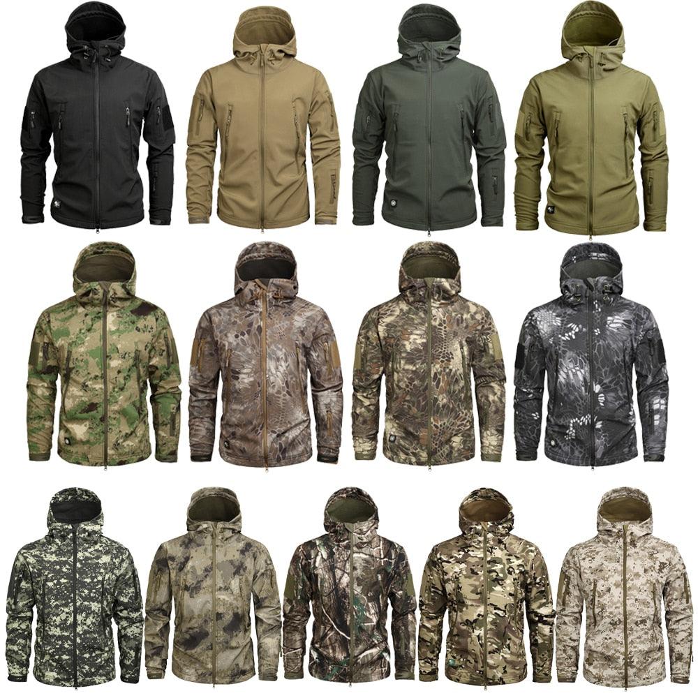 Men's camouflage windbreaker jacket set, 12-piece black/olive camo Stevvex on Tampa Home & Garden Store