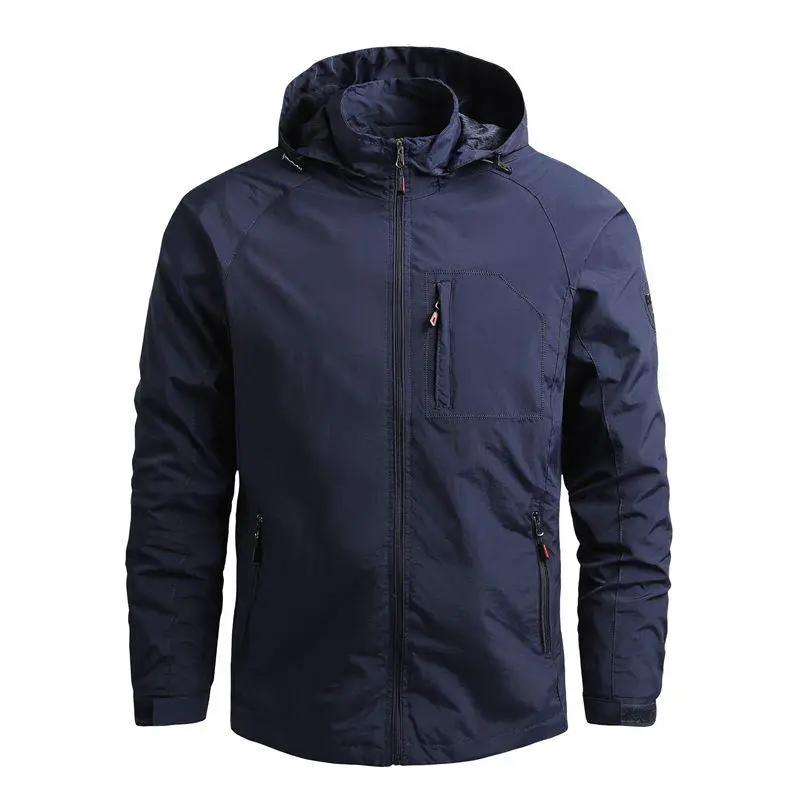 Men's Waterproof Hooded Hiking Jacket Windbreaker