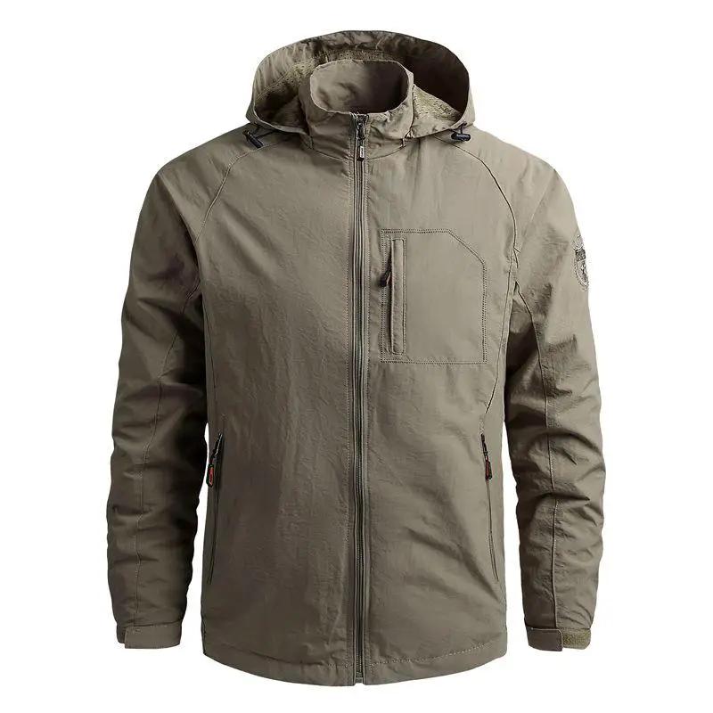 Men's Waterproof Hooded Hiking Jacket Windbreaker