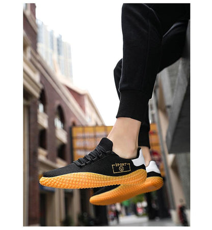 Mens Black Mesh Sneakers with a Breathable Insole