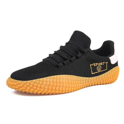 Mens Black Mesh Sneakers with a Breathable Insole