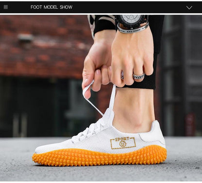 Mens Black Mesh Sneakers with a Breathable Insole
