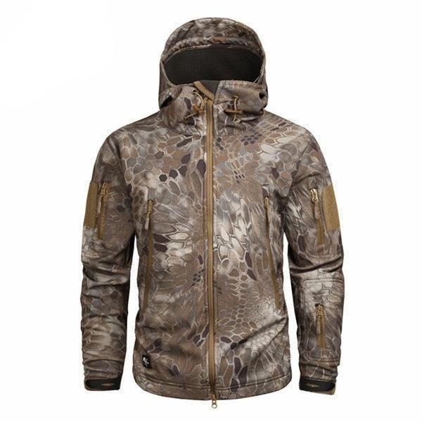 Men's camouflage tactical jacket green camo waterproof windbreaker hooded jacket by Stevvex on Tampa Home & Garden Store
