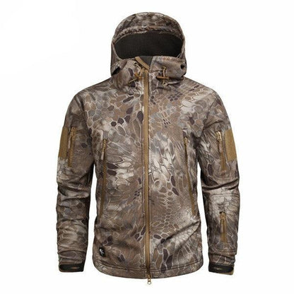 Men's camouflage tactical jacket green camo waterproof windbreaker hooded jacket by Stevvex on Tampa Home & Garden Store