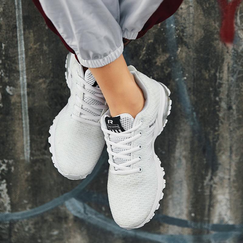 Men's breathable mesh sneakers Stevvex pair white air cushion running shoes on Tampa Home & Garden Store