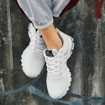 Men's breathable mesh sneakers Stevvex pair white air cushion running shoes on Tampa Home & Garden Store