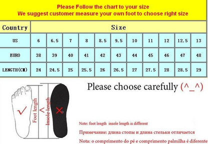 Stevvex men's boots size chart showing US/EU length columns and a foot-measure diagram on Tampa Home & Garden Store
