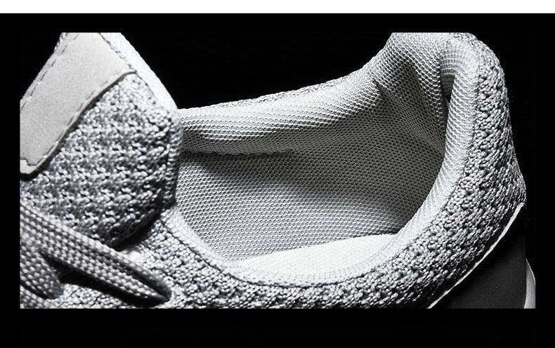 Men's Stevvex breathable mesh sneakers black lace-up athletic shoes on Tampa Home & Garden Store