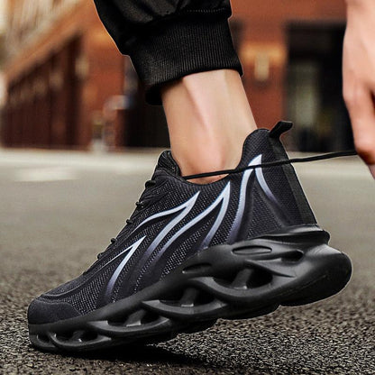 Men's Flame Printed Athletic Shoe for Running