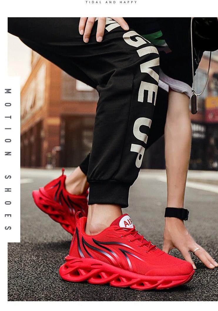 Men's Flame Printed Athletic Shoe for Running