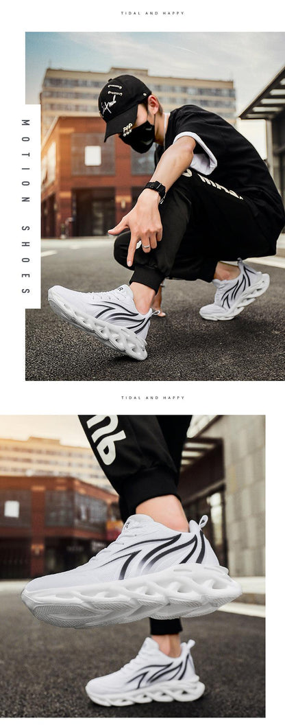 Men's Flame Printed Athletic Shoe for Running