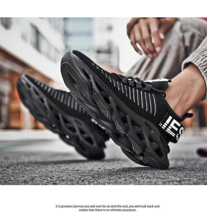 Stevvex men's luxury sneakers, black breathable mesh with chunky rubber sole ST85SH2170ECG on Tampa Home & Garden Store