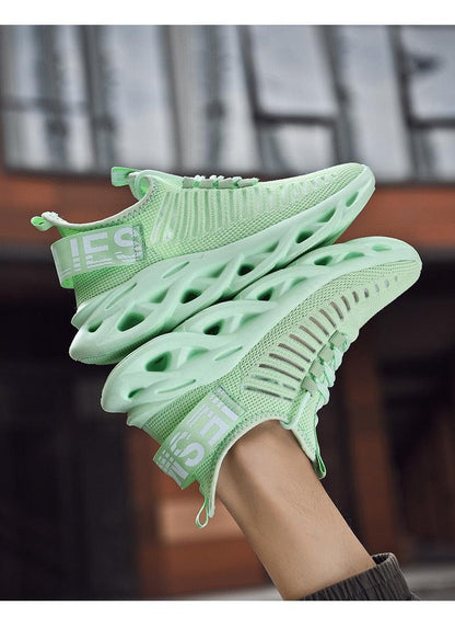 Stevvex men's mint green sneakers ST85SH2170ECG with breathable knit upper on Tampa Home & Garden Store