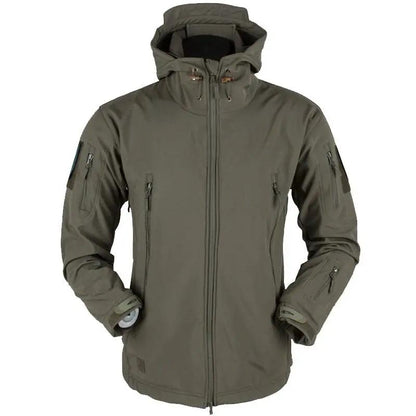 Men's Outdoor Fleece Jacket with Hood and Pockets
