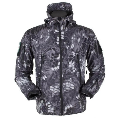 Men's Outdoor Fleece Jacket with Hood and Pockets