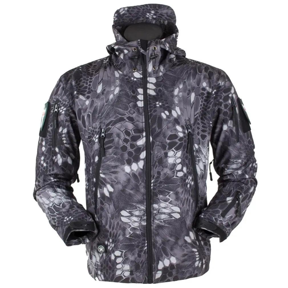 Men's Outdoor Fleece Jacket with Hood and Pockets