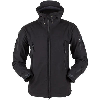 Men's Outdoor Fleece Jacket with Hood and Pockets