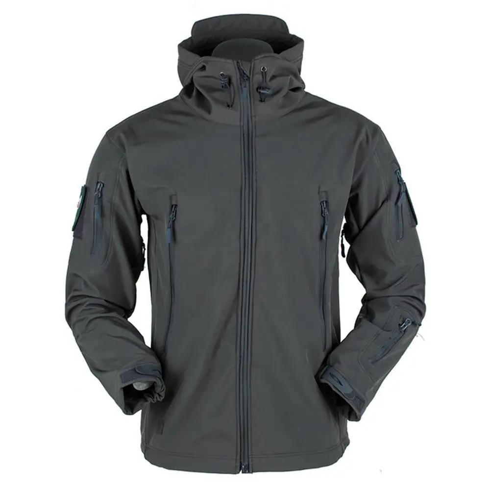 Men's Outdoor Fleece Jacket with Hood and Pockets