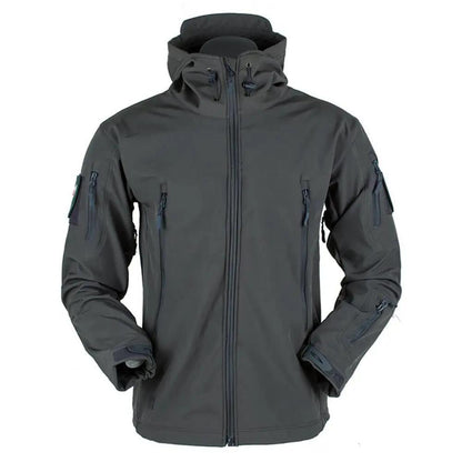 Men's Outdoor Fleece Jacket with Hood and Pockets
