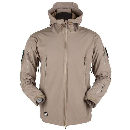 Men's Outdoor Fleece Jacket with Hood and Pockets