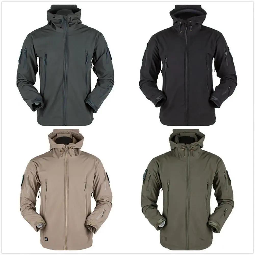Men's Outdoor Fleece Jacket with Hood and Pockets