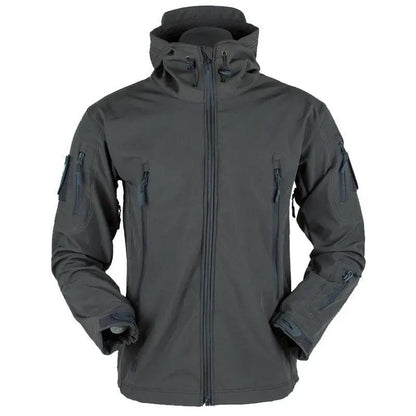 Men's Outdoor Fleece Jacket with Hood and Pockets