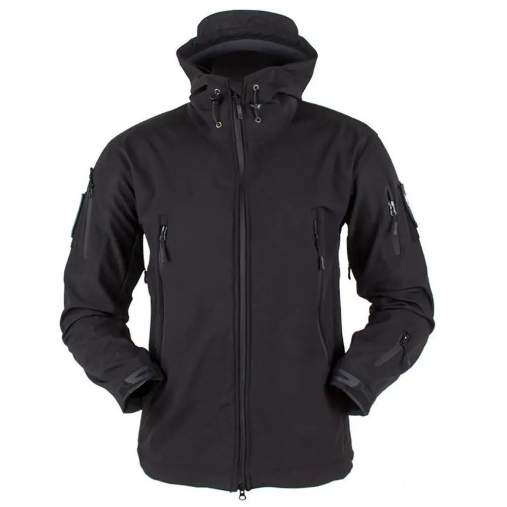 Men's Outdoor Fleece Jacket with Hood and Pockets