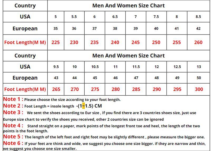 Men's Stevvex running sneakers size chart with USA and European sizes athletic shoes on Tampa Home & Garden Store