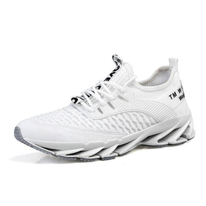 Stevvex men's running sneakers white breathable mesh non-slip lightweight athletic footwear on Tampa Home & Garden Store