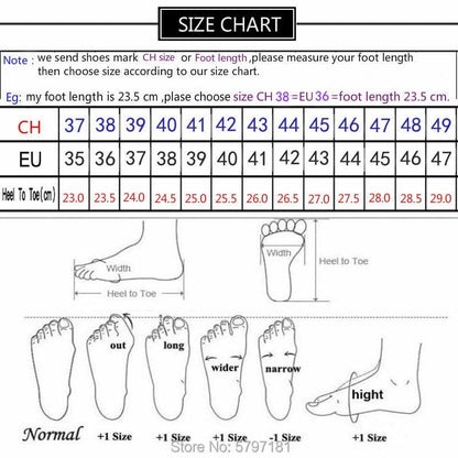 Men's Stevvex sandals size chart with CH/EU sizing and foot diagram, measurements shown on Tampa Home & Garden Store