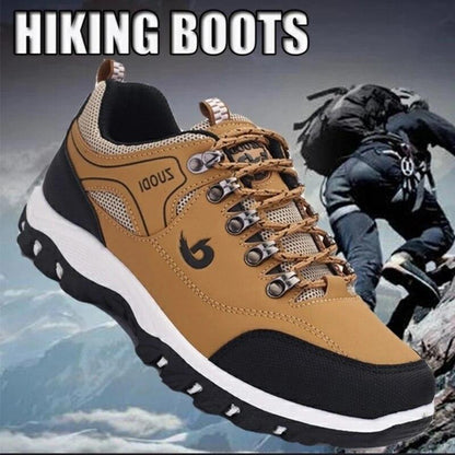 Men's hiking shoes Stevvex, tan leather upper, breathable mesh, non-slip outsole on Tampa Home & Garden Store