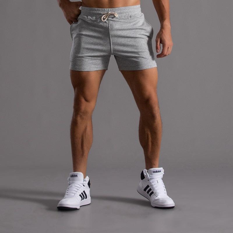 Stevvex men's grey shorts HM97SH755RFV with drawstring, quick-dry breathable gym wear on Tampa Home & Garden Store