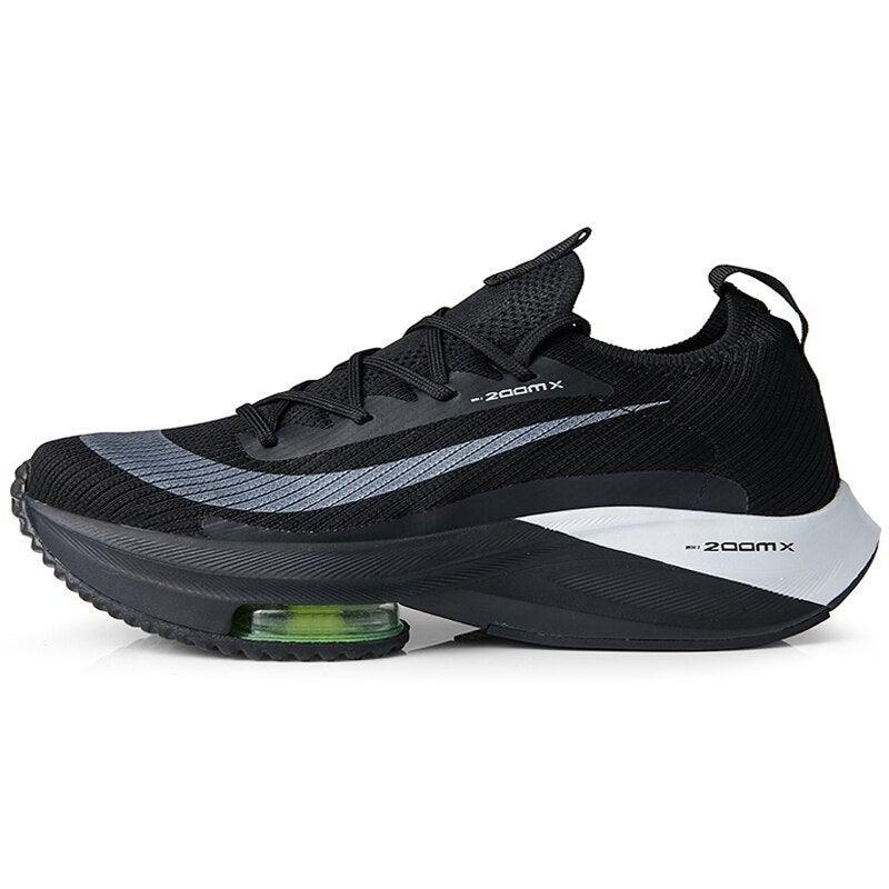 Stevvex men's training athletic shoes black gray mesh upper with green air cushion midsole on Tampa Home & Garden Store