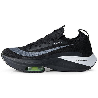 Stevvex men's training athletic shoes black gray mesh upper with green air cushion midsole on Tampa Home & Garden Store